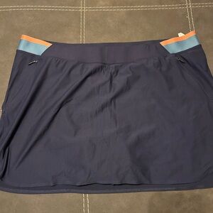 Under Armour Dark Blue Mini Skirt with Orange and Light Blue Trim